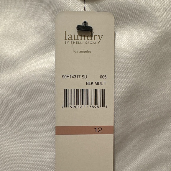 LAUNDRY Black & Grey STRETCH Print Dress $185 NWT size 12 - Picture 7 of 8